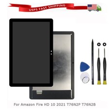 For Amazon Fire HD 10 HD10 2021 T76N2P T76N2B LCD Touch Screen Digitizer Black
