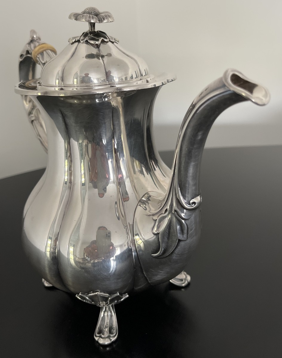 CARL M COHR DENMARK STERLING SILVER COFFEE AND TEA SET (3