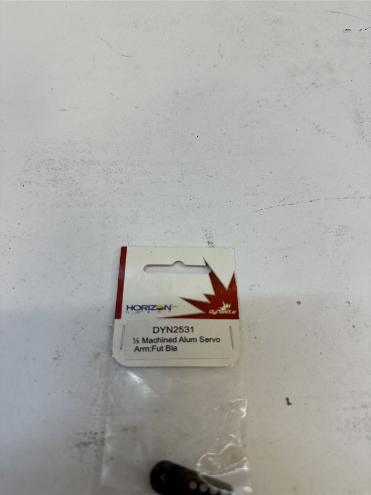 Dynamite 1/2 Machined Aluminum Servo Arm Black Futaba DYN2531