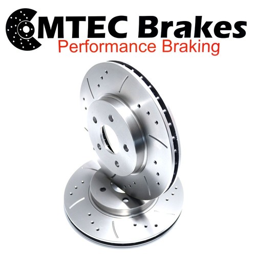 Fiat Uno 1.3 Turbo ie Front Drilled Grooved Brake Discs - Picture 2 of 6