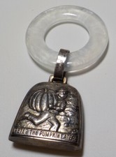 Vintage Sterling Bell Rattle W/ Resin Teething Ring. 13 Grams.