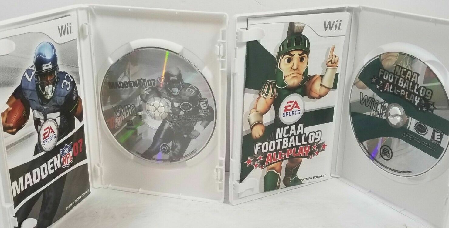 Madden 07 + NCAA Football 09: All-Play (Nintendo Wii Wii U) w manual ...