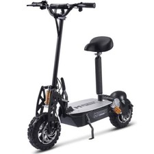 MotoTec 2000W 48V Electric Scooter Seat Folding 30mph 11in Tires - Black