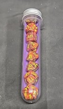 Chessex Lab Dice CHX Vortex Underworlds/yellow  Polyhedral 7-Die Set 