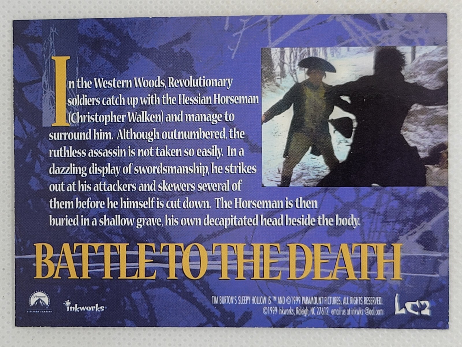 1999 Inkworks Sleepy Hollow Foil Chase Cards & Lobby Poster Cards - You Pick! - Picture 14 of 18