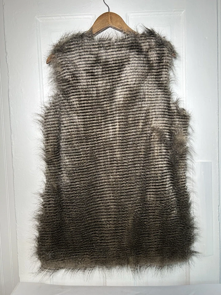 Amanda Blu para mujer talla Chaleco largo de piel sintética M forrado ¡Precioso! Foto 4 de 4