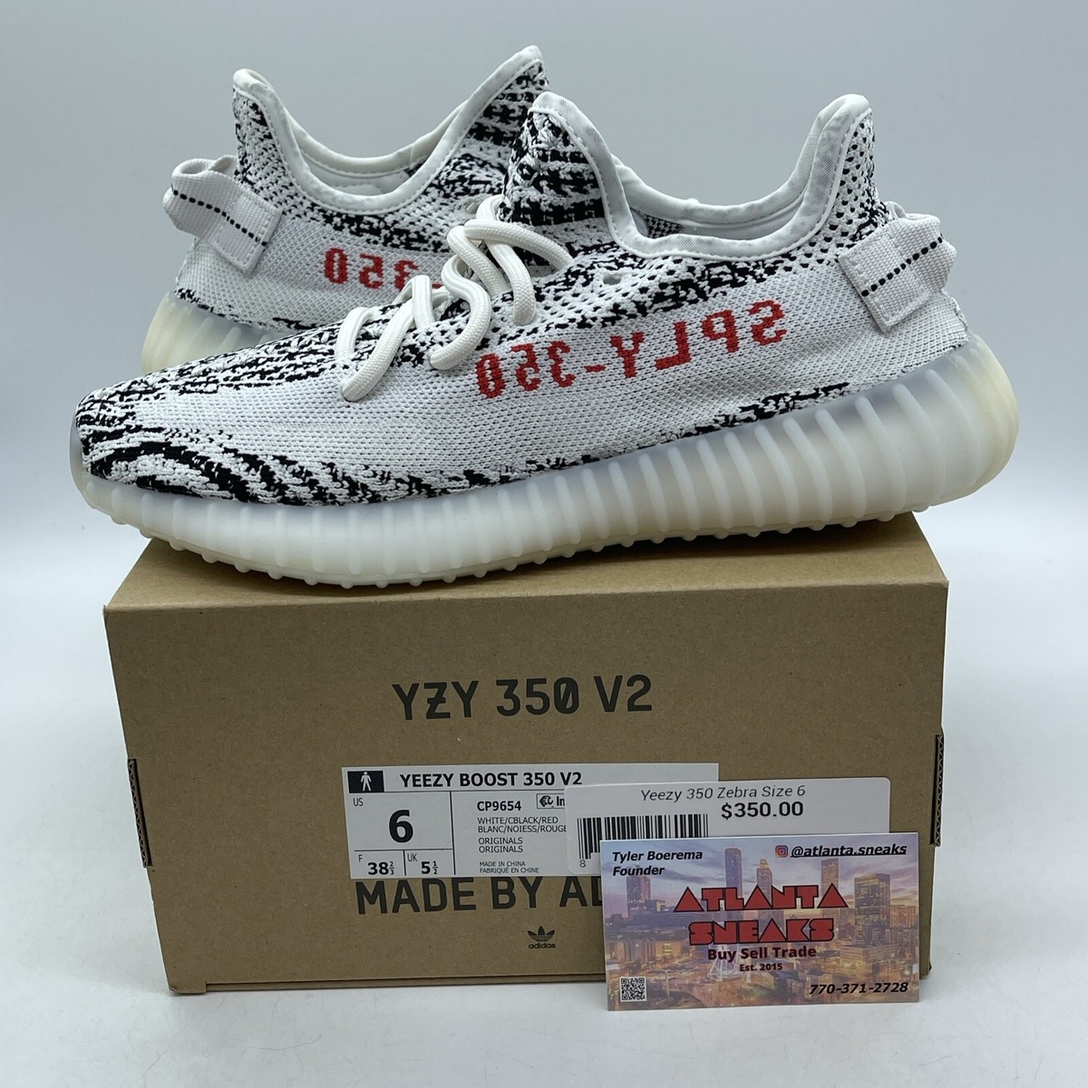 Size 6 - adidas Yeezy Boost 350 V2 Low Zebra Black White Size 6 - adidas Yeezy Boost 350 V2 Low Zebra Black White