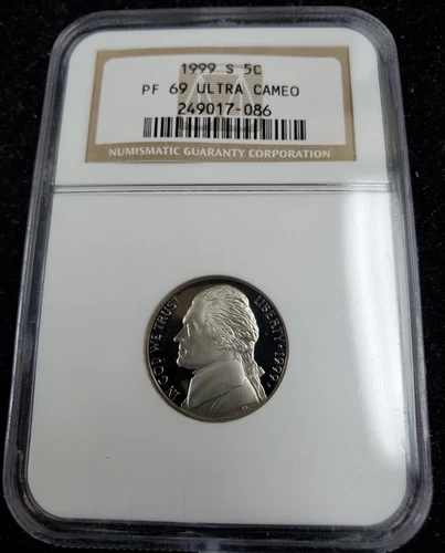 1999-S 5c Jefferson Proof Nickel- NGC PF69 Ultra Cameo 