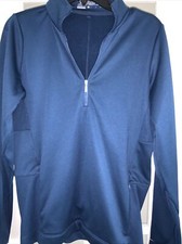 Ladies NIKE Golf Jacket Quarter Zip Blue Zippered Pockets Gorgeous