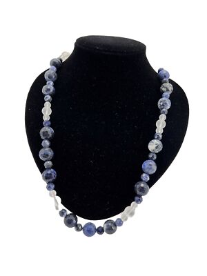 Jay King DTR Sterling Silver 925 Faceted Lapis Lazuli Beaded Necklace 24-26 