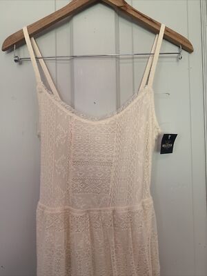Hollister NWT Womens Ivory Lace Long Maxi Dress With Slit Lining Size Small | eBay Hollister NWT Womens Ivory Lace Long Maxi Dress With Slit Lining Size Small | eBay