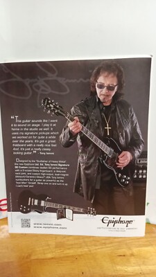TONY IOMMI SIGNATURE SG EPIPHONE LTD GUITAR  PRINT AD 11 X 8.5   P3