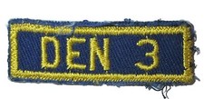 Cub Scouts Den Number 3 Patch Uniform Embroidered Sleeve BSA Boy Scouts Badge