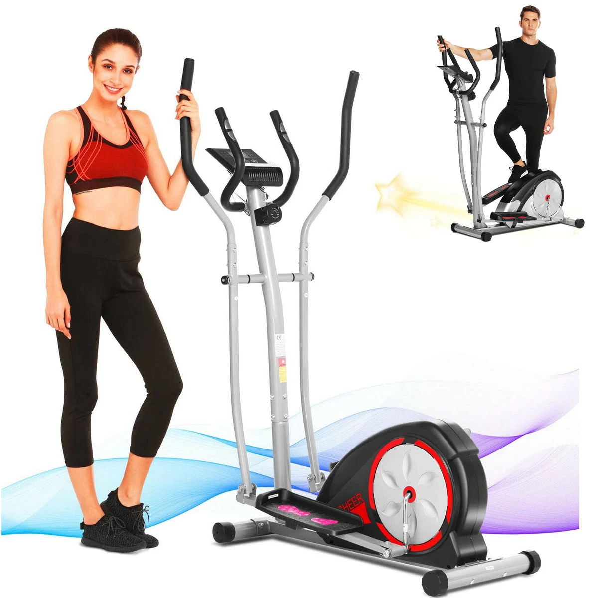 ANCHEER Elliptical Machine with Hyper Quiet Magnetic Driving