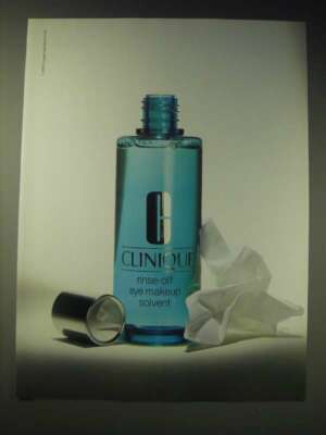 1989 Clinique Rinse-Off Eye-Makeup Solvent Ad