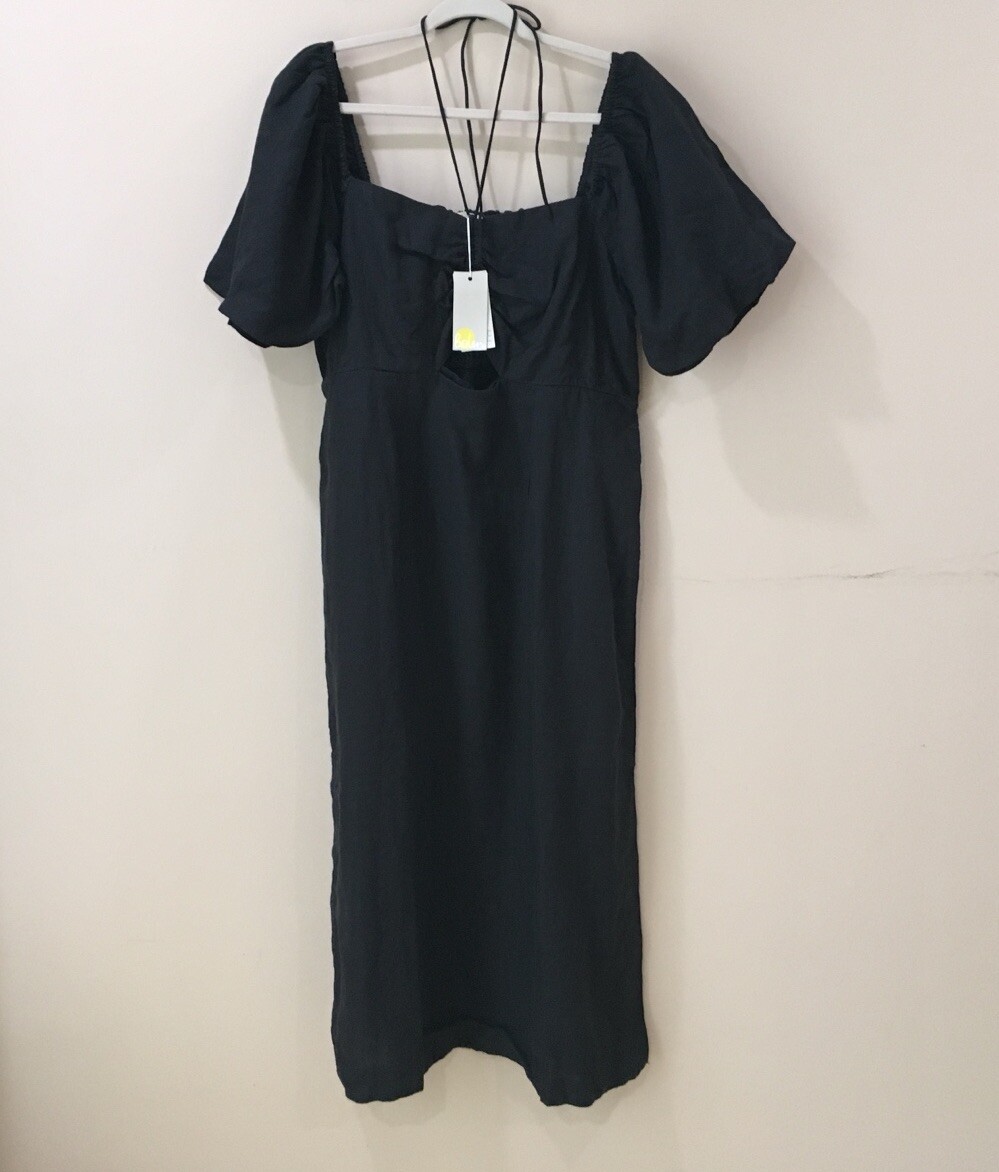 chinese dress ladies Annet Linen Blend Midi Dress-Cherry Blush main image 0