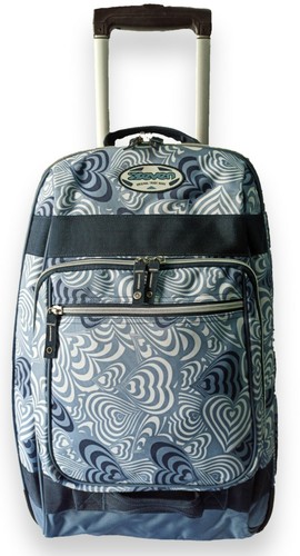 Trolley Valigia Bagaglio A Mano Seven Bianco Blu Cuori Donna Ragazza Maxi  Ruote | eBay
