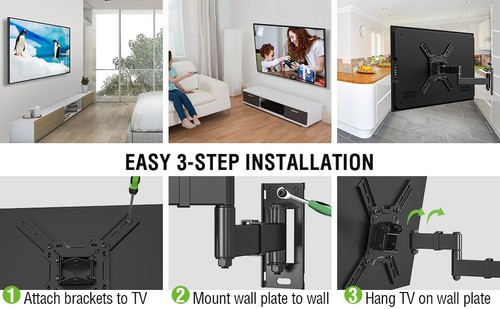 RV TV Wall Mount 12-32 Inch Camper Truck Marine Boat Trailer LED LCD TV Bracket - Picture 11 of 15
