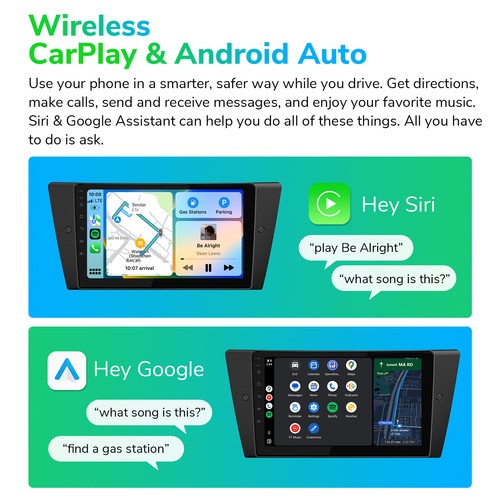 Für BMW 3er E90-E93 9" Autoradio mit Navi CarPlay Android Auto 13 6+64 DAB+ WiFi - Bild 6 von 24