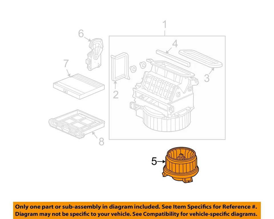Motor soplador de climatización delantero usado se adapta a: Honda Pilot 2015 delantero grado A Foto 3 de 4