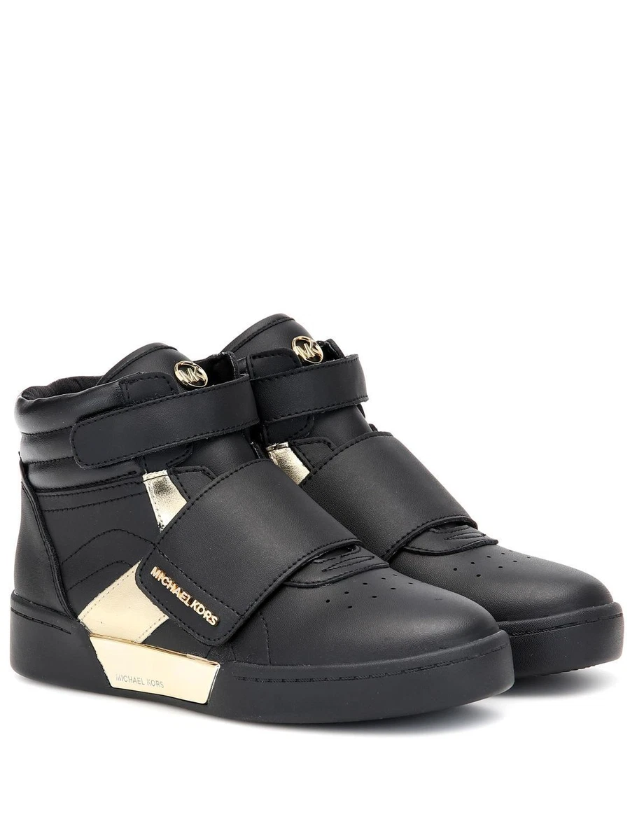 Michael kors black and 2024 gold tennis shoes