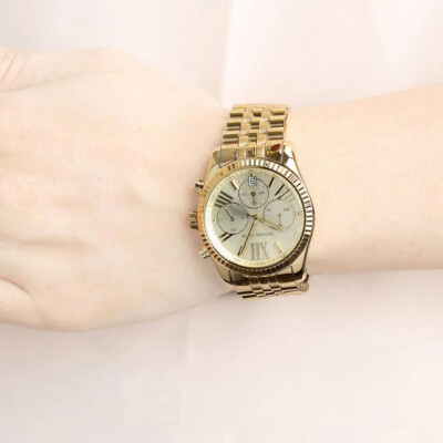 Brand New Michael Kors MK5556 Lexington Gold Toned Stainless