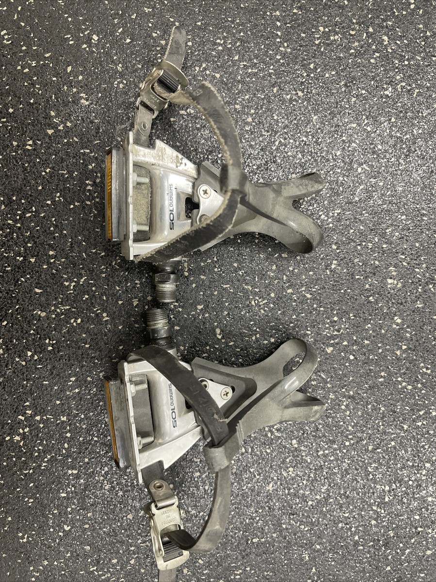 Vintage Shimano 105 PD-1051 Toe Clip Road Bike Pedals 80's JAPAN