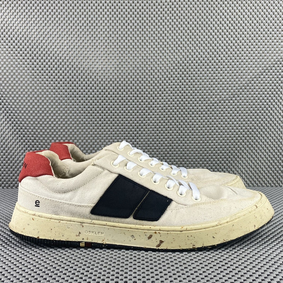 Osklen Ag Canvas Sneakers Mens Size Beige Low Top Lace Up