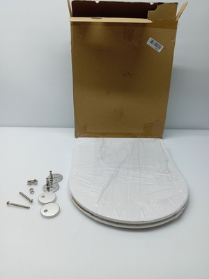 Amazon Basics D-foermig WC-Sitz in D-Form aus Urea-Material, 