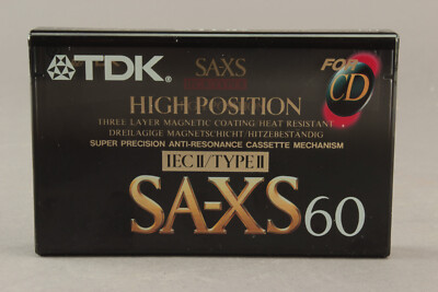 TDK SA-XS 60 Cassette Tape IEC II /Type II High Position in OVP ungeöffnet