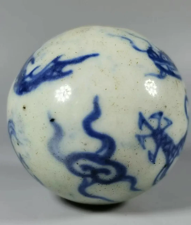 32mm La Perla Dragón Porcelana Azul y Blanco de la Dinastía Ming en China Foto 2 de 4