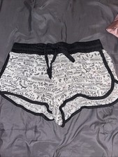 2015 Victoria  s Secret Women  s Gray/White, Pajama Lounge Short Shorts Sz Large