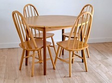 Mid century retro Ercol style Formica dining table and chairs