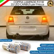 COPPIA LAMPADE FRECCE LED POSTERIORI VOLKSWAGEN GOLF 4 IV P21W BA15S CANBUS