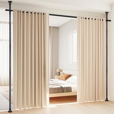 Curtain Holder Room Divider, No Drilling Room Separator 4-10ft(H) 28-70inch(W)