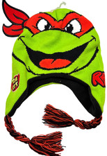 Nickelodeon Boys Beanie Teenage Mutant Ninja Turtles Knit Hat O/S NWT Raphael