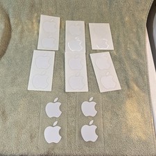 Lot of 16  Apple Logo Sticker Decal - Genuine OEM Sticker White Authentic New