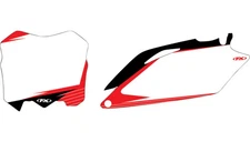 Factory Effex Pre-Cut Graphic Number Plate Kit - White Motorcycle Dirt Bike