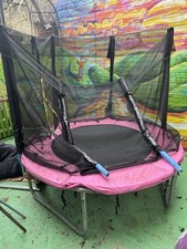 HEAVY DUTY TRAMPOLINE WITH SAFETY ENCLOSURE