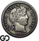 1906 Barber Dime AU+