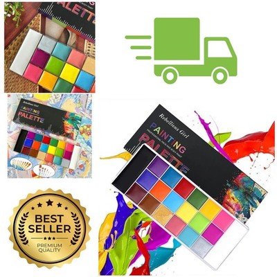 20-Color Face & Body Paint Palette with Brush Halloween Cosplay Makeup