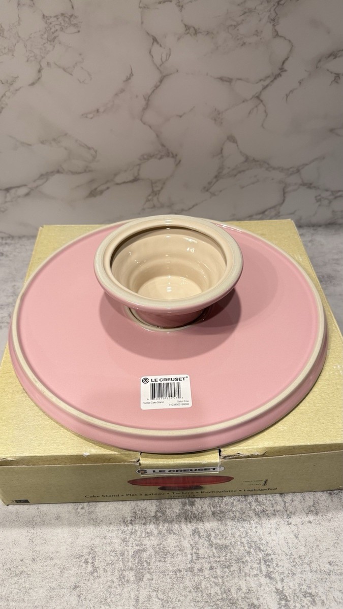 Le Creuset Large Cake Stand Footed 11.5” Satin Pink New | eBay