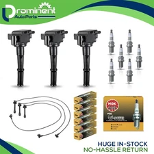3 Ignition Coil & Wireset & 6 NGK Platinum Spark Plug fit Toyota 4Runner Tacoma