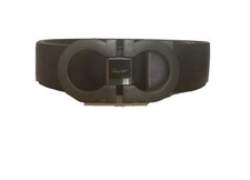 Salvatore Ferragamo Men's Double Gancini Buckle Leather Belt