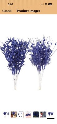 20 Pcs Glitter Christmas Picks Branches Artificial Christmas Berry Decoration