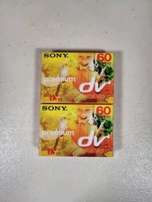  2 Sony Premium Mini DV 60 Minute Digital Video Cassette Tape DVM60PR3