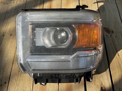 14 15 16 17 GMC SIERRA DRIVER LEFT HALOGEN HEADLIGHT LAMP OEM USED *CLOUDY*