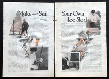 Ice Sled Ice Boat Sail 1929 HowTo build PLANS