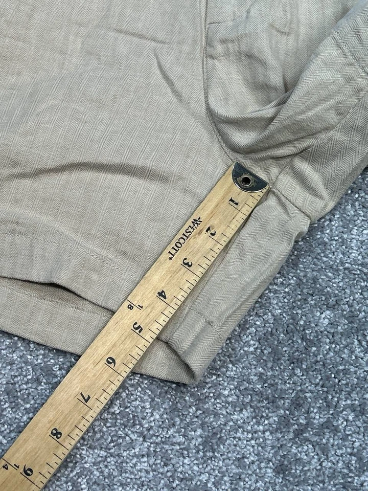 Pantalones Cortos Bonobos Mujer XXL Beige Espiga Algodón Elastizados Tiro Alto Cordón Foto 2 de 4