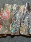 Luxury Japanese Kimono Fabric pure Silk Sash Belt, Flowers and running water  — photo 6